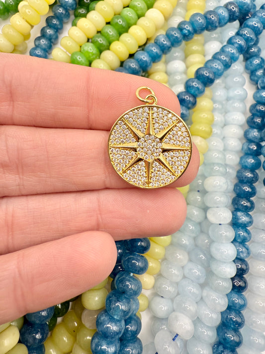 gold sun charm
