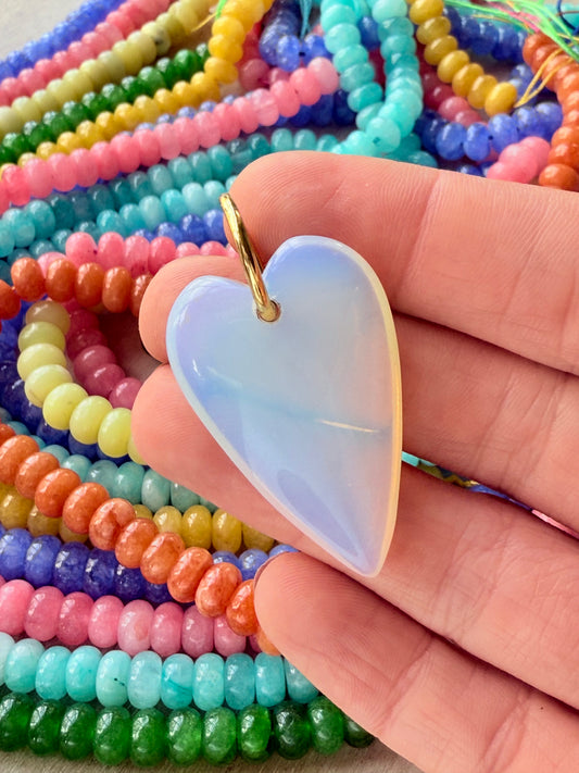 jumbo puffy heart charm