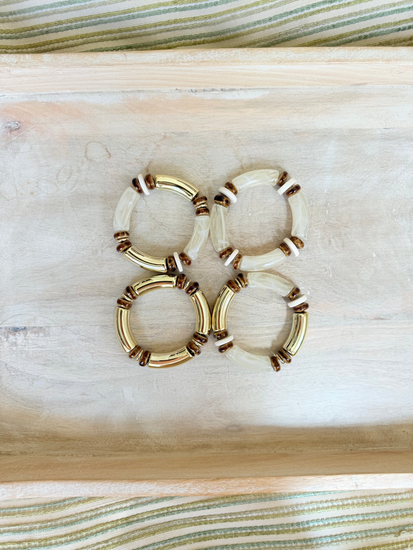 gold bracelet stack