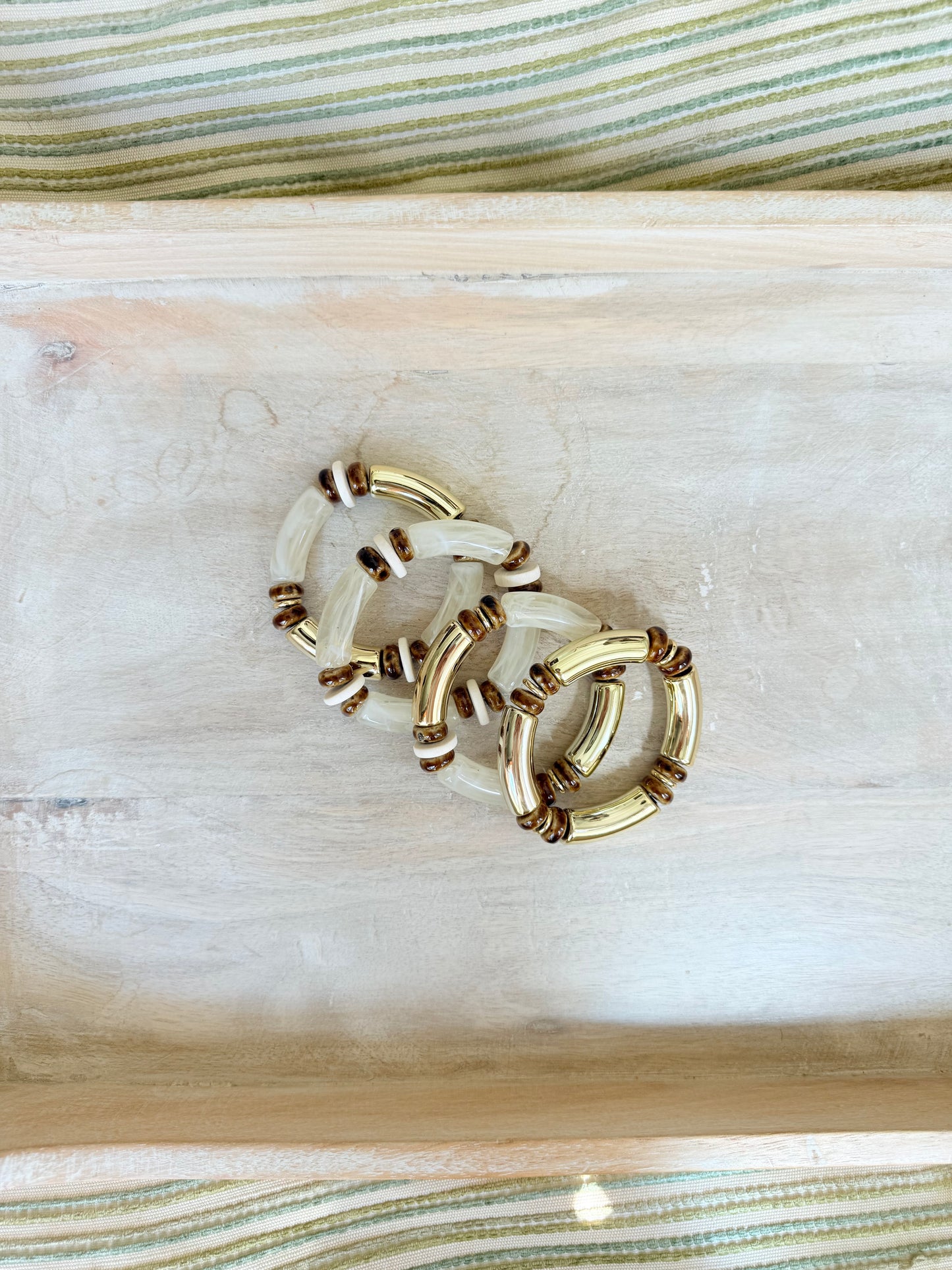 gold bracelet stack