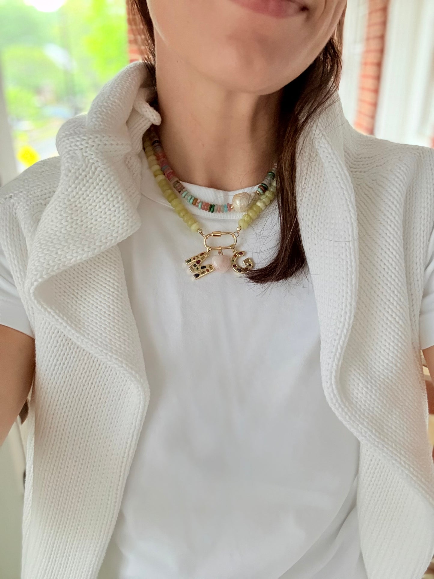 mini rose heart charm