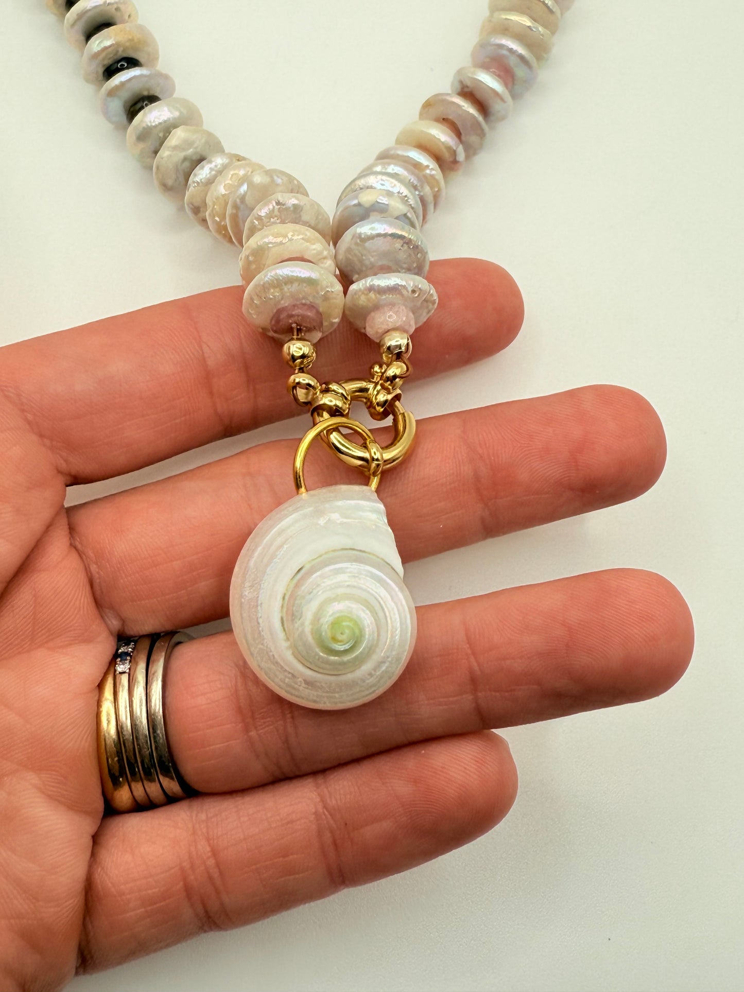 pearly shell charm