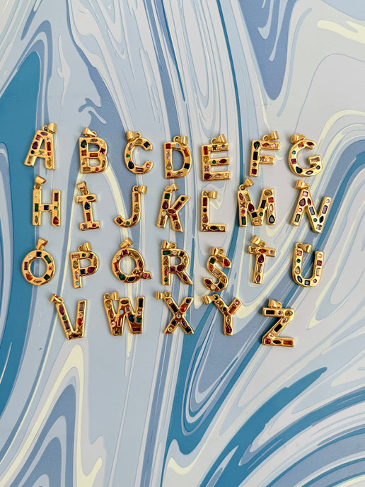 disco letter charm