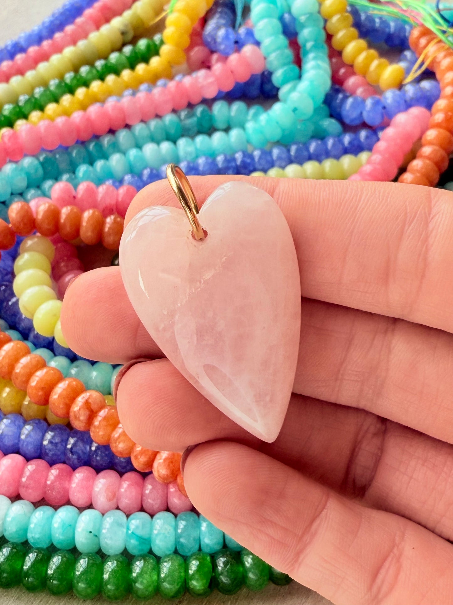 jumbo puffy heart charm