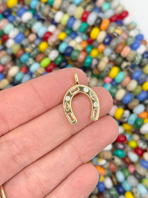 disco horseshoe charm