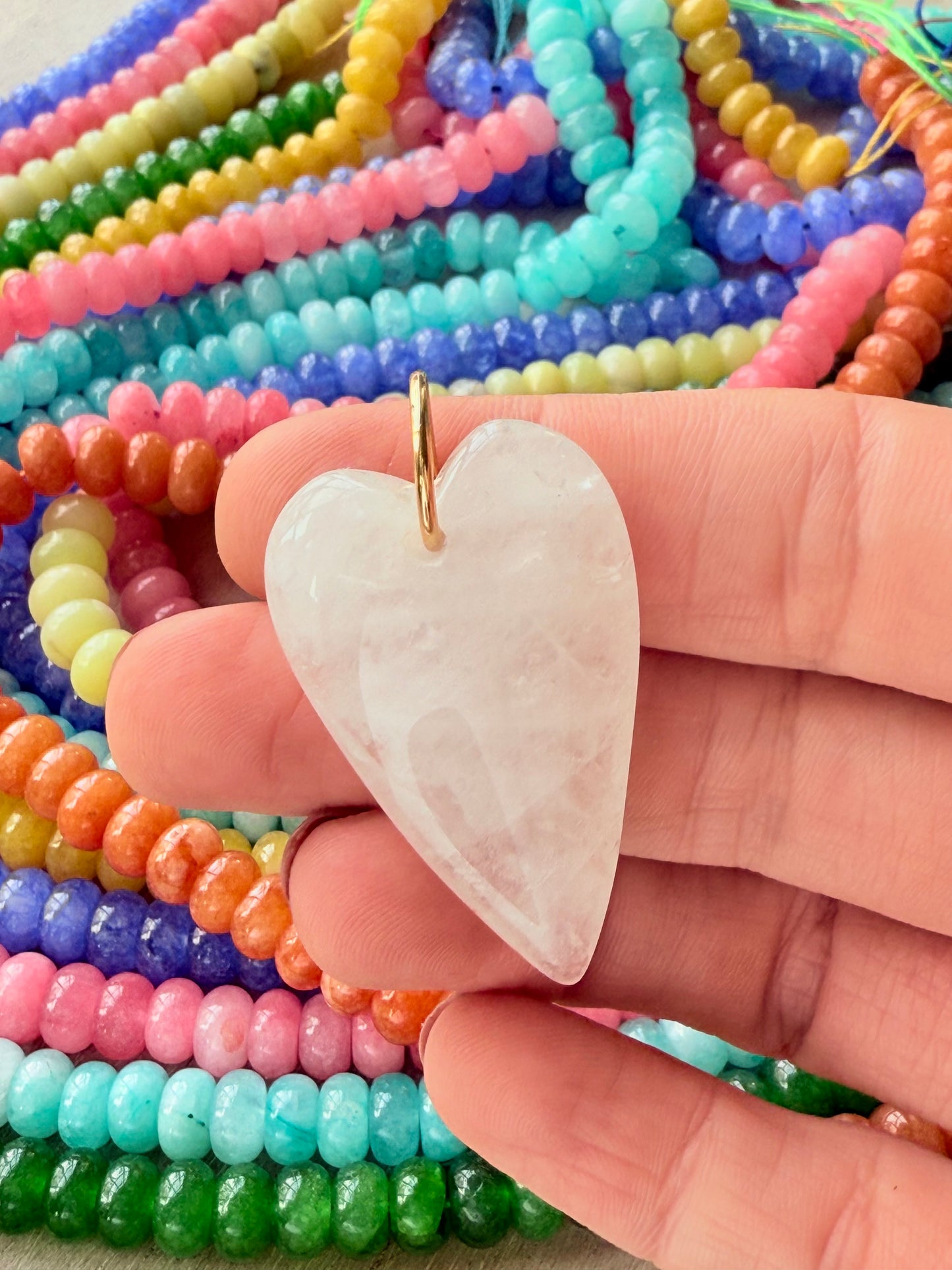 jumbo puffy heart charm