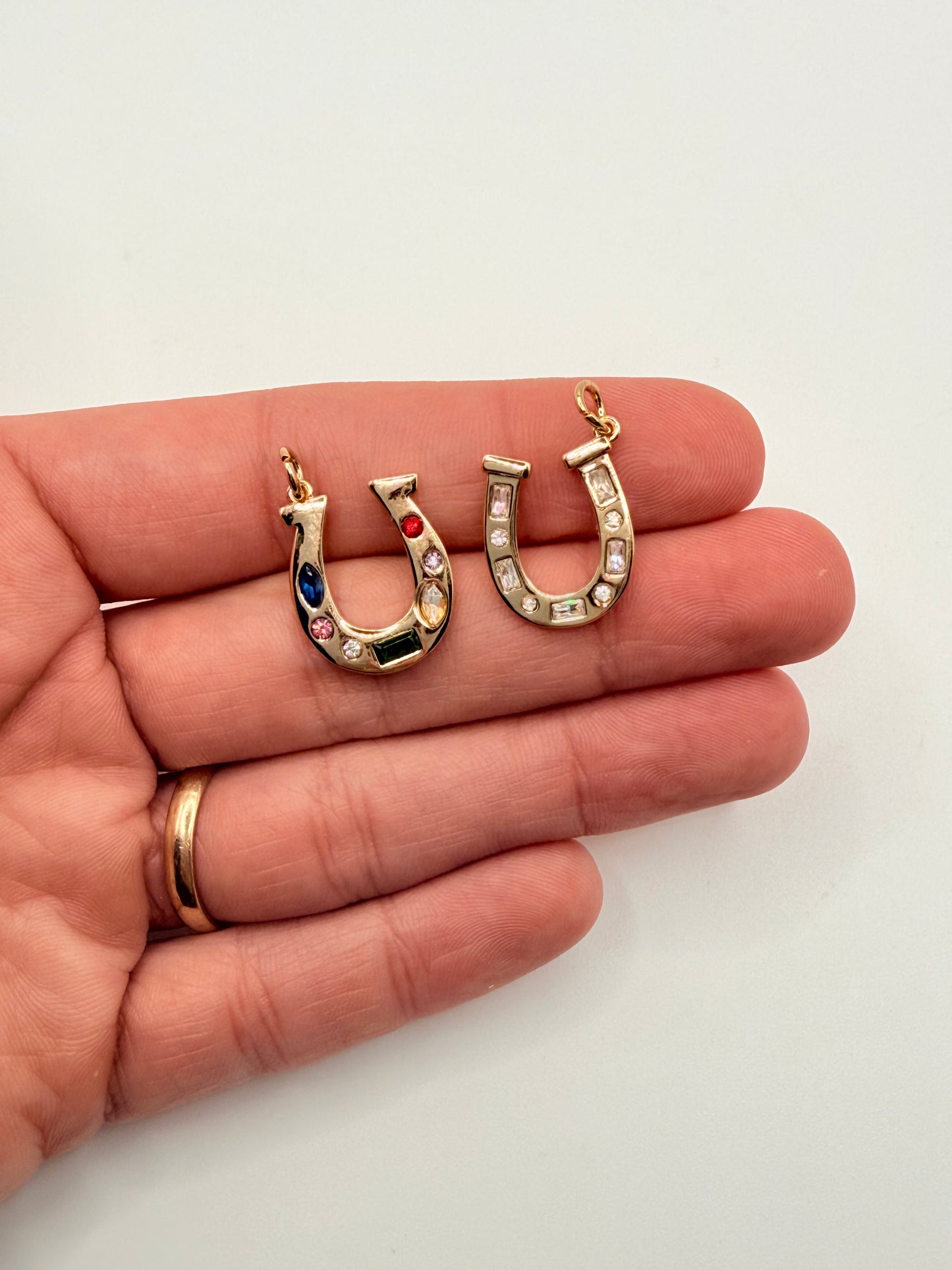 disco horseshoe charm
