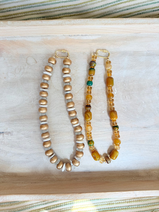 chunky gold stacks