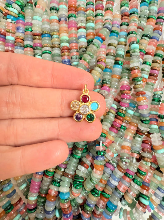 disco flower charm