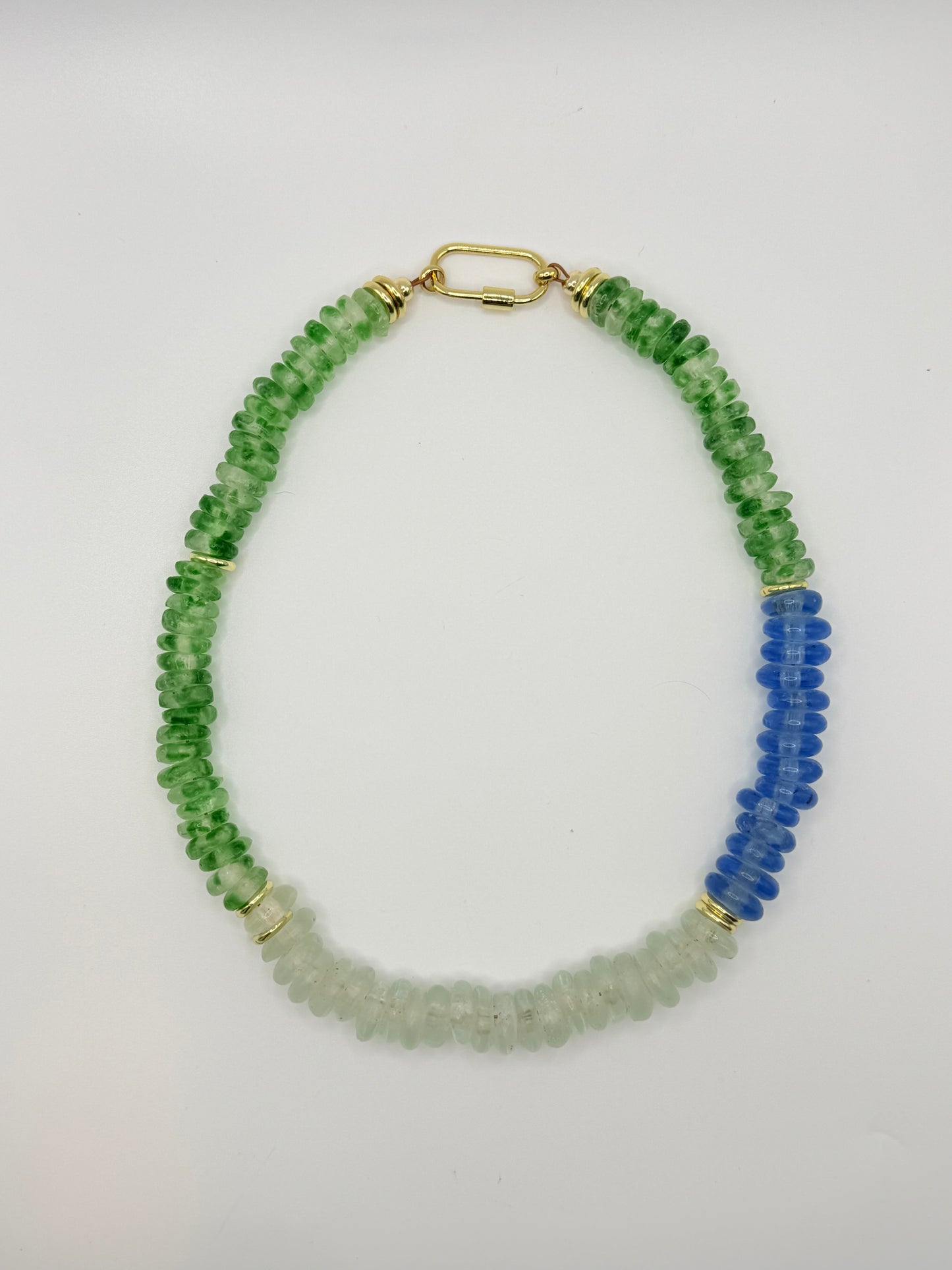 green seaglass stack
