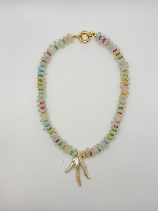 multicolor seaglass stack