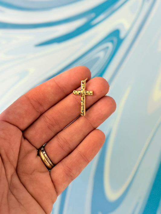 gold cross charm