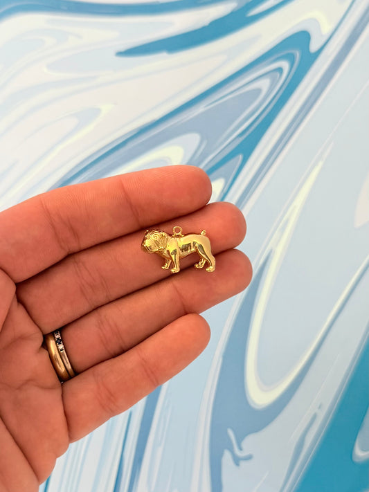 standing bulldog charm