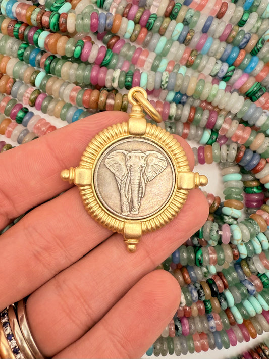 elephant coin charm