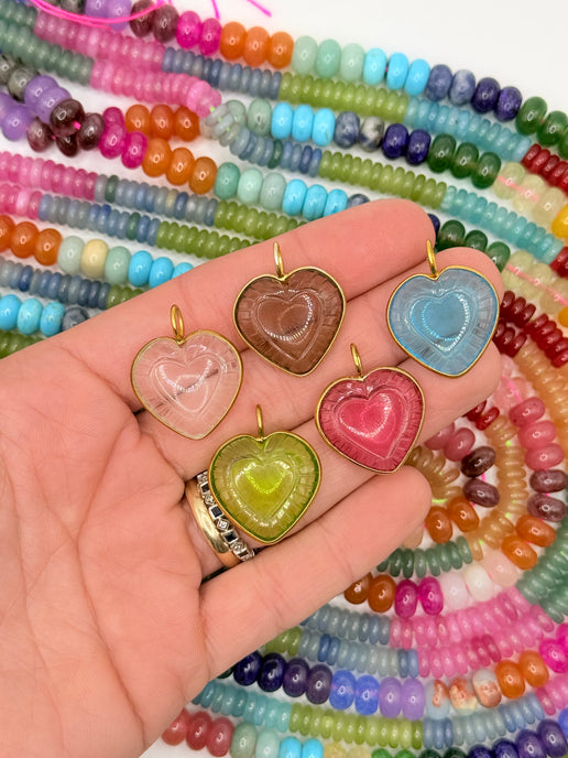 carved heart charm