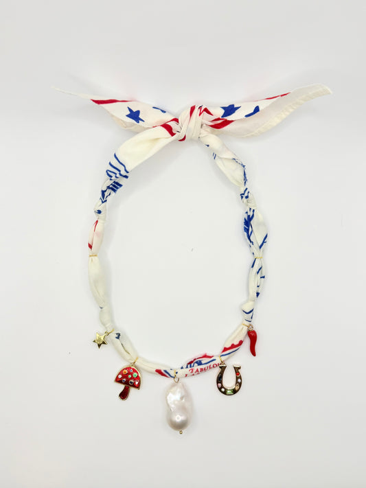 blue ribbon bandana